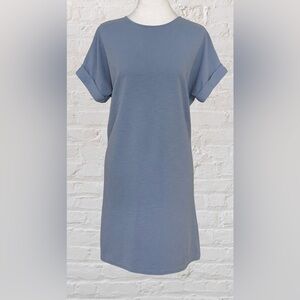 Alya Womens T-Shirt Dress Blue Short Sleeve Soft Comfy Cozy Casual Sz M NWOT